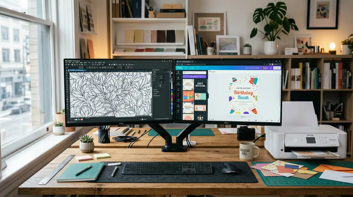 CorelDRAW ou Canva? Qual programa realmente dá lucro na papelaria e sublimação? Veja a análise real de quem usa os dois há 8 anos no estúdio.