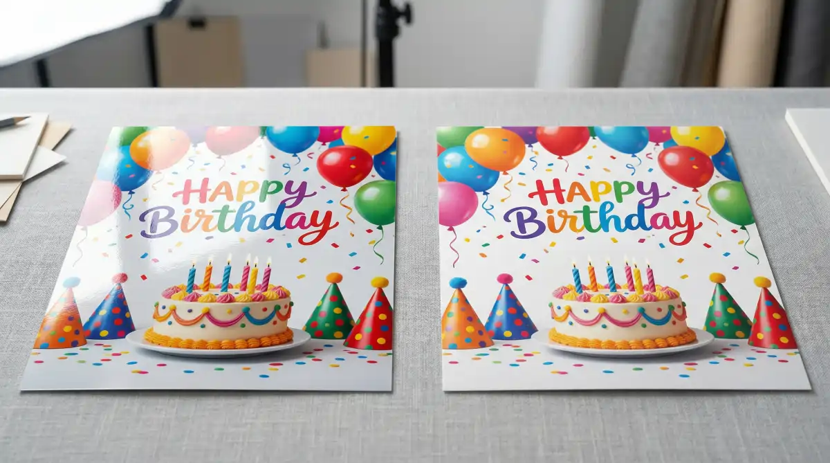 Seu personalizado desbota em 3 meses? Descubra a diferença real entre Papel Fotográfico e Offset e aprenda o segredo para suas cores durarem anos.