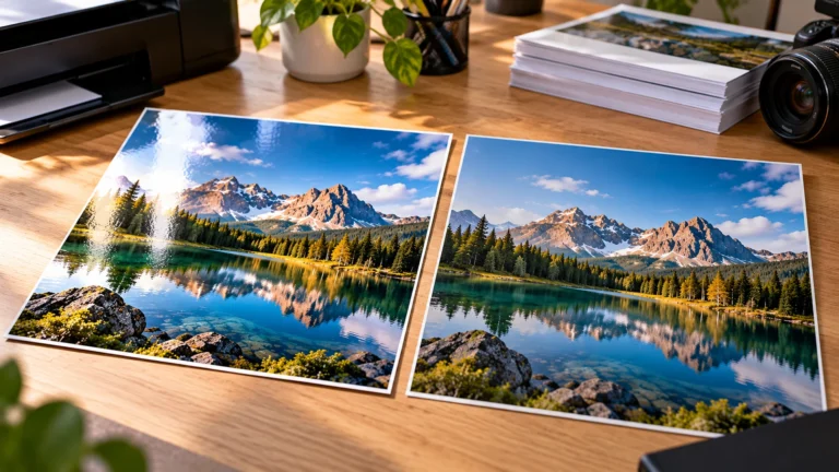 papel fotografico brilhante ou fosco comparativo